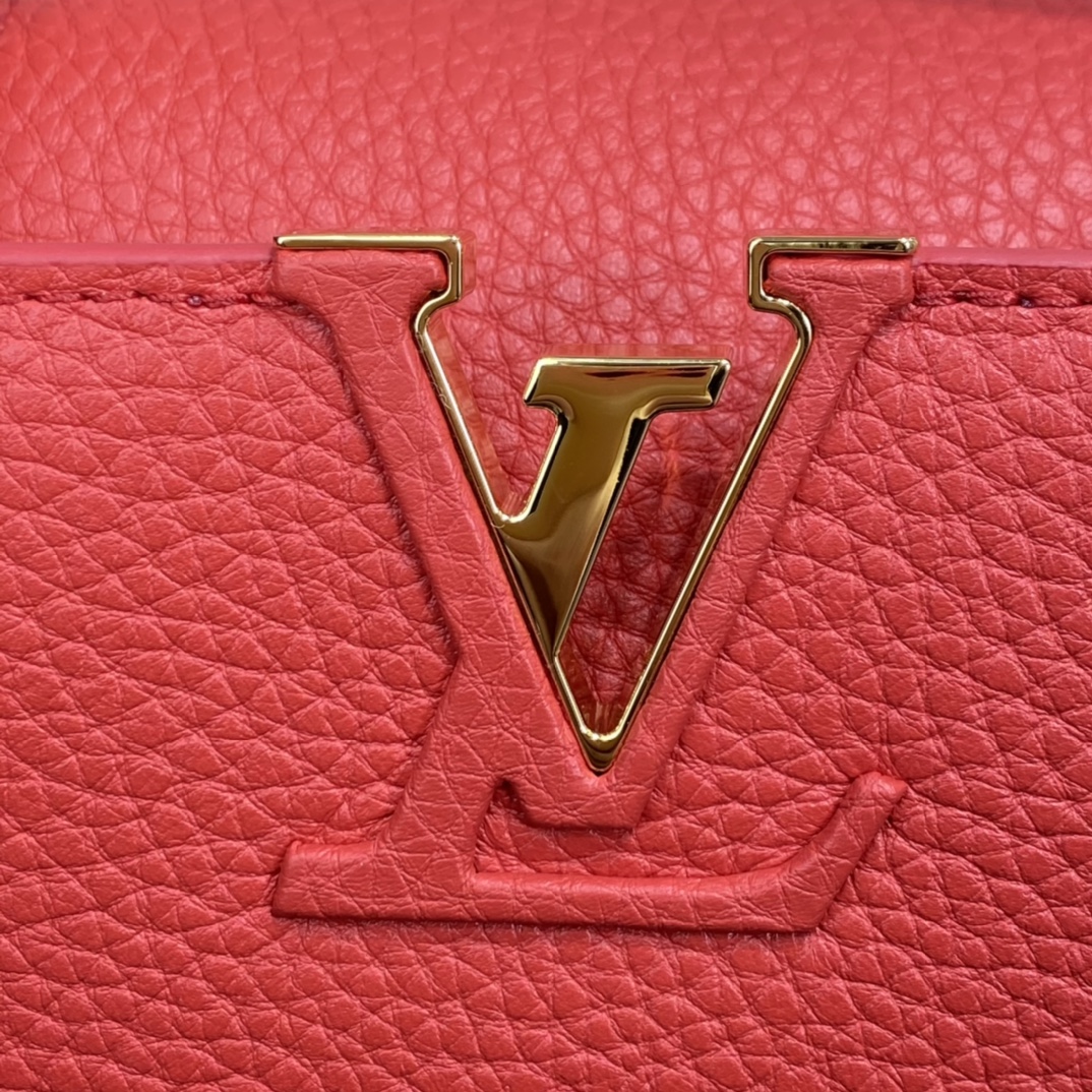 Louis Vuitton CAPUCINES MINI Taurillon Leather Bag M56845 Scarlet Red